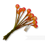 'Gladys' Vintage Japanese Glass Pips on Chenille Stems - 12 stems