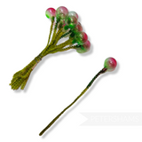 'Gladys' Vintage Japanese Glass Pips on Chenille Stems - 12 stems