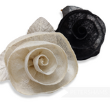 'Niaomi' Cotton 8cm Woven Rose Swirl Hat Flower