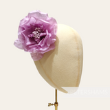 'Kate' 12cm Silk Cabbage Rose Flower Hat Mount