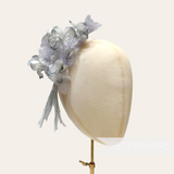 'Phoebe' Silk & Organza Hydrangea Millinery Flower Mount