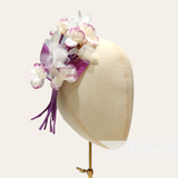 'Phoebe' Silk & Organza Hydrangea Millinery Flower Mount