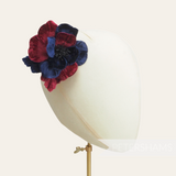 'Janet' Two-Tone Velvet 10cm Hat Flower