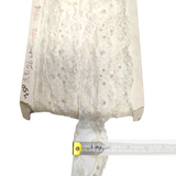 45mm Pearl Adorned Ivory Lace with Floral Weave - 1m