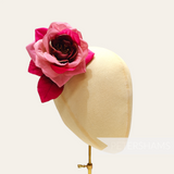 'Lucille' 12cm Rose Flower Millinery Hat Mount