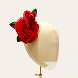 'Darlene' Velvet, Silk and Organza Double Millinery Flower Mount