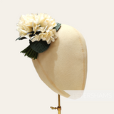 'Gianina' Rolled Stem Hydrangea Millinery Flower Mount