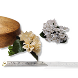 'Gianina' Rolled Stem Hydrangea Millinery Flower Mount