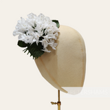 'Gianina' Rolled Stem Hydrangea Millinery Flower Mount