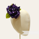 'Meghan' 10cm Silk, Velvet and Suede Rose Flower Mount