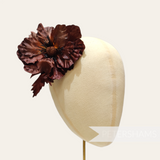 'Donna' Silk Satin 13cm Poppy Flower Millinery Mount