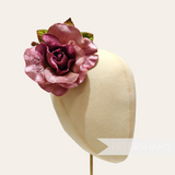 'Arlette' Velvet 11cm Rose Flower Mount