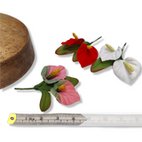 'Jaylee' Small Anthurium Suede Finish Wired Flower Mount