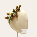 'Luisa' Wild Strawberry Branch Millinery Hat Mount