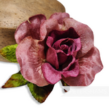 'Arlette' Velvet 11cm Rose Flower Mount