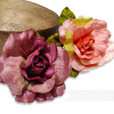 'Arlette' Velvet 11cm Rose Flower Mount