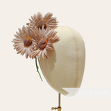 'Frida' Vintage 1950/60s Large Wired Japanese Daisy Flowers - 3 stems