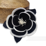 'Winona' 12cm Double Petal Velvet Camellia Millinery Flower