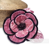 'Winona' 12cm Double Petal Velvet Camellia Millinery Flower