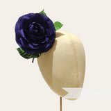 'Landry' Large Camellia Silk Flower Millinery Hat Mount