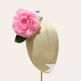 'Landry' Large Camellia Silk Flower Millinery Hat Mount