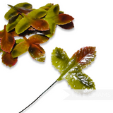 'Billie' Vintage 1950s Lacquered Japanese Strawberry Leaves - 12 stems