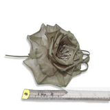 'Amaris' 13cm Silk Rose Flower with Rolled Loops