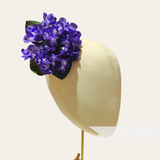 'Gianina' Rolled Stem Hydrangea Millinery Flower Mount