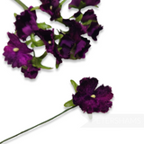 'Loretta' Mini Vintage Velvet Wired Blossoms - 12 stems