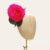 'Landry' Large Camellia Silk Flower Millinery Hat Mount