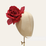 'Madalyn' Contrast Layered 11cm Silk Wired Millinery Flower