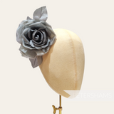 'Madalyn' Contrast Layered 11cm Silk Wired Millinery Flower