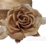 'Madalyn' Contrast Layered 11cm Silk Wired Millinery Flower