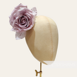 'Madalyn' Contrast Layered 11cm Silk Wired Millinery Flower