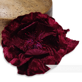 'Marisol' 12cm Velvet Millinery Hat Flower Mount