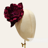 'Marisol' 12cm Velvet Millinery Hat Flower Mount