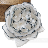 'Tinsley' Silk Two-Tone Cabbage Rose Wired Flower Mount