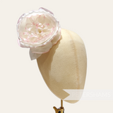 'Tinsley' Silk Two-Tone Cabbage Rose Wired Flower Mount