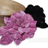 'Rosalyn' 12cm Velvet and Organza Hat Flower Mount