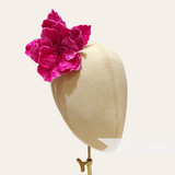 'Tiffany' 10cm Velvet Wired Flower Hat Mount