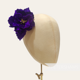 'Tiffany' 10cm Velvet Wired Flower Hat Mount