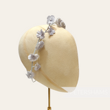 'Marianna' Velvet and Organza Petite Forget-Me-Not Flower Branch