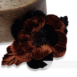 'Janet' Two-Tone Velvet 10cm Hat Flower