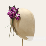 'Brent' Vintage Velvet Pansy Wired Millinery Flower Bunch