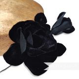 'Harmoni' Velvet Rose Wired Millinery Flower Hat Mount