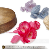 'Clare' Triple Silk Blossoms and Bud Hat Flower Mount