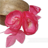 'Clare' Triple Silk Blossoms and Bud Hat Flower Mount