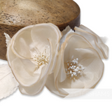 'Clare' Triple Silk Blossoms and Bud Hat Flower Mount