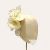 'Clare' Triple Silk Blossoms and Bud Hat Flower Mount