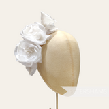 'Clare' Triple Silk Blossoms and Bud Hat Flower Mount